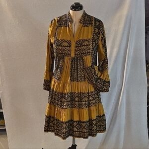 Greek Archaic Kori Embriodered 100% Cotton Dress